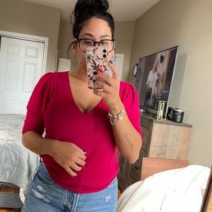 zara | ballon-sleeve sweater top